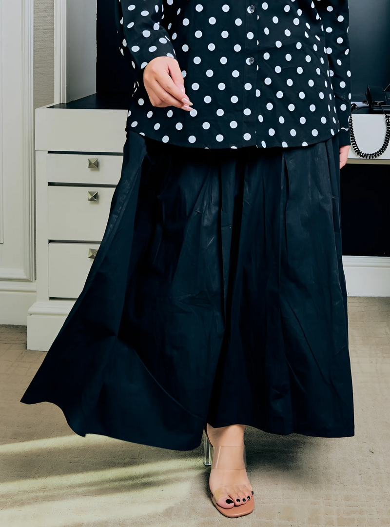 Sadie Poplin Skirt - Black