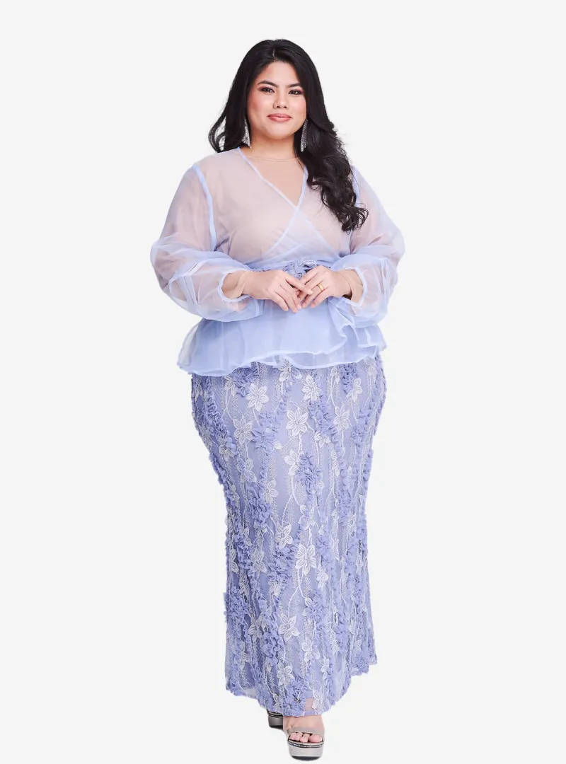 Puff Sleeve Organza Wrap Kurung