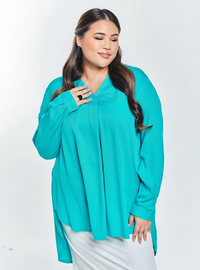 Mandarin Collar Oversized Shirt