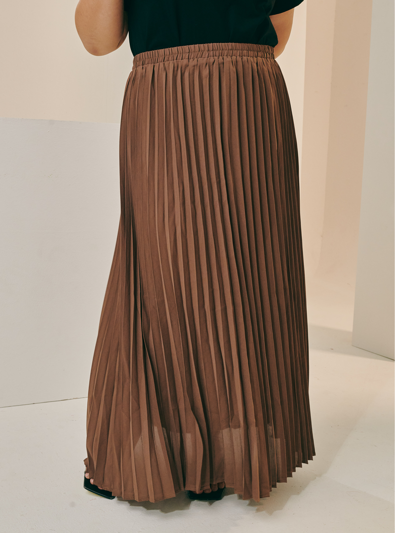 Basic Pleated Skirt - Earth Tones Series