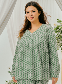 Tun Natasha Eyelet Top Only - Dusty Green