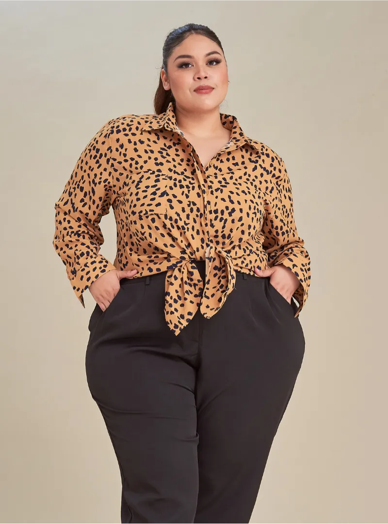 Curva Fabulous Leopard Shirt (As Is)