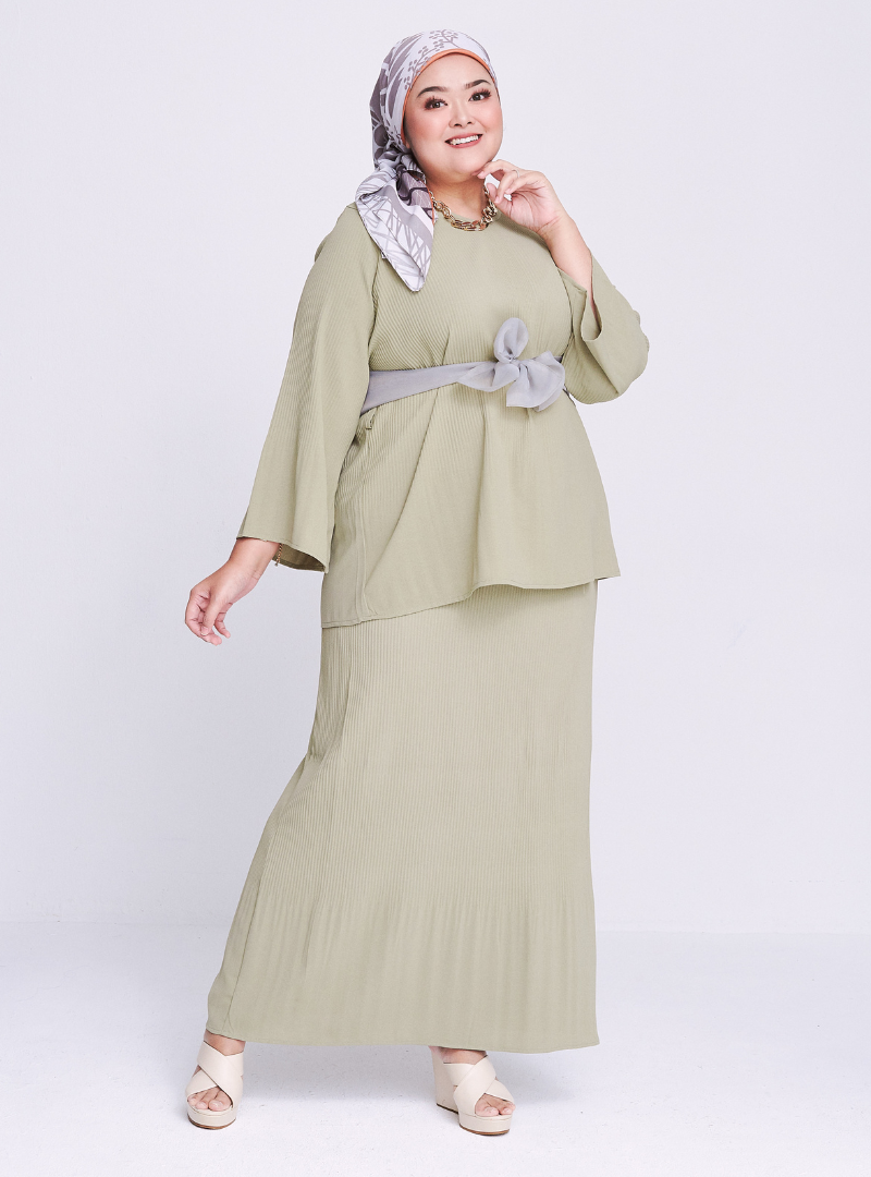 Pleated Kurung - Crystal Lebaran As Is