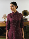 Kim Tai Polka Dotted Midi Cheongsam Dress