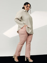 A woman wearing Pink Ms Nadia Bootcut Trouser