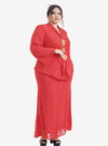 A woman wearing Sexy Red Misha Kurung