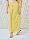 Melly Instant Pario Wrap Skirt Only - Yellow Checked