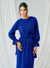 Tun Kamila Wrap Kurung - Royal Blue