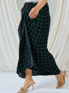 Melly Instant Pario Wrap Skirt Only - Big Black Checked