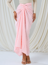 Melly Instant Pario Wrap Skirt Only - Pink Checked