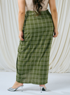 Melly Instant Pario Wrap Skirt Only - Olive Double Line