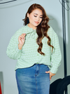 women wearing zaleha checked top in green 